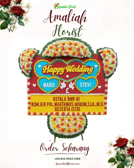 Papan Bunga Pernikahan Tekarang